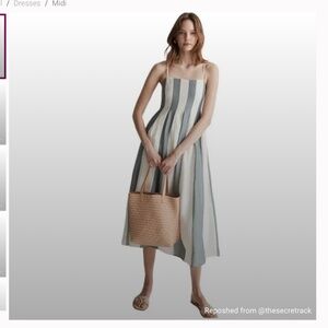 Madewell Midi Sundress Spaghetti Straps NWT Size 2